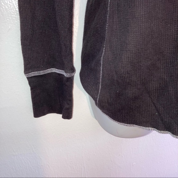 Harley Davidson Motorcycles Waffle Knit Long Sleeve Fitted Top Brown M /L - Picture 3 of 7